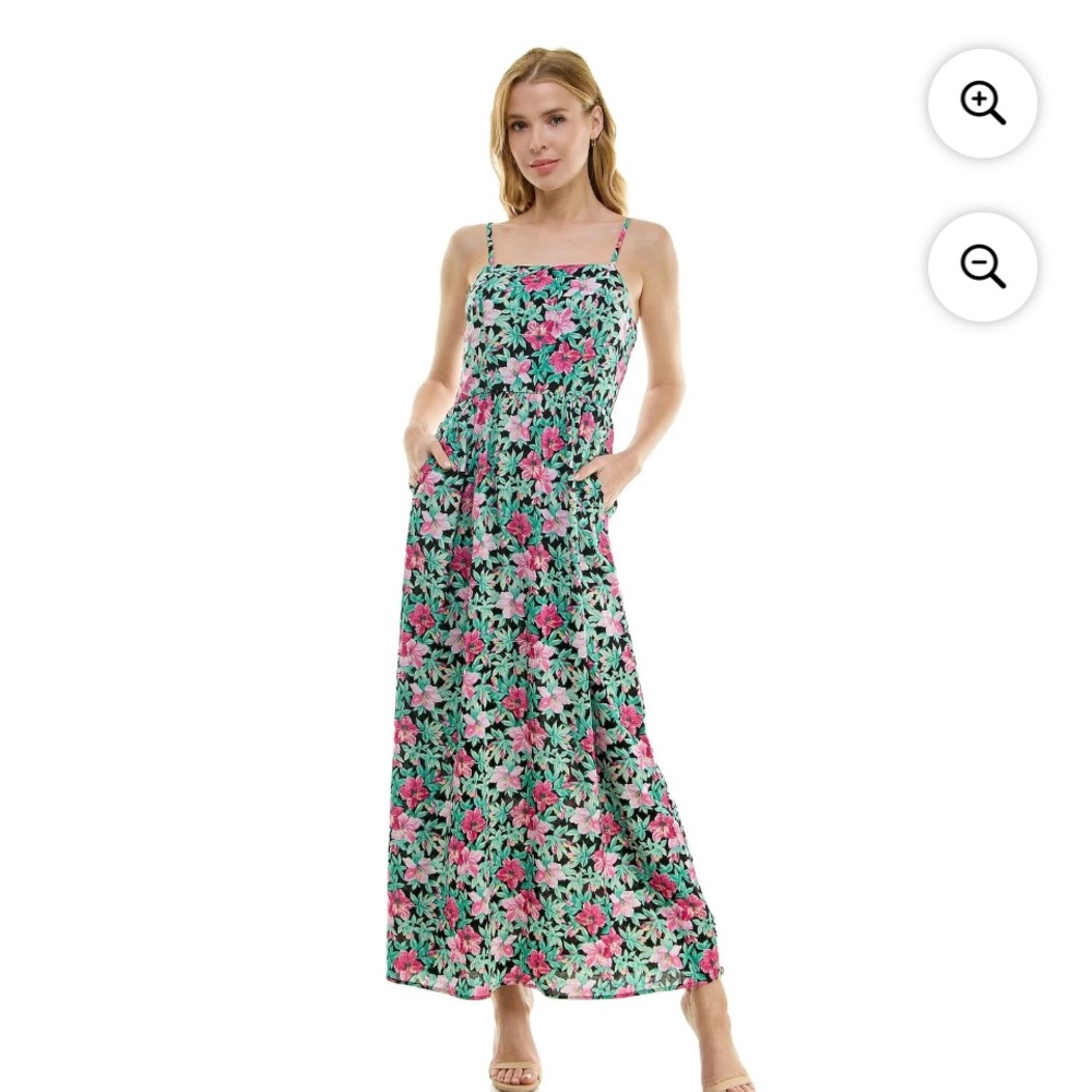 Lily Rose Vibrant Floral Maxi Dress Size Small